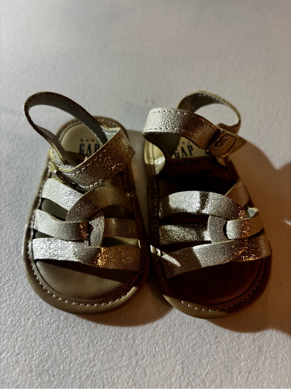 GAP Kids Metallic Champagne Strappy Sandals